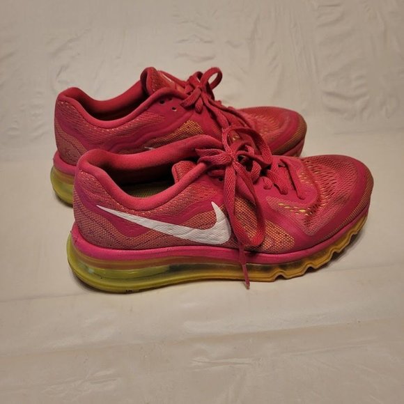 Nike 2013 Air Max Pink Yellow Ladies Running Shoes 621078-687 Women's US Size 7 - Picture 5 of 11